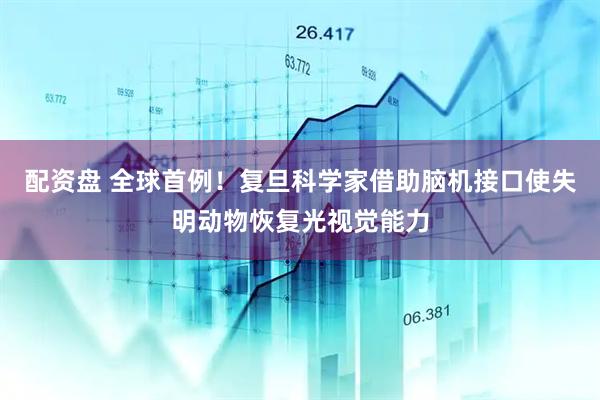 配资盘 全球首例！复旦科学家借助脑机接口使失明动物恢复光视觉能力