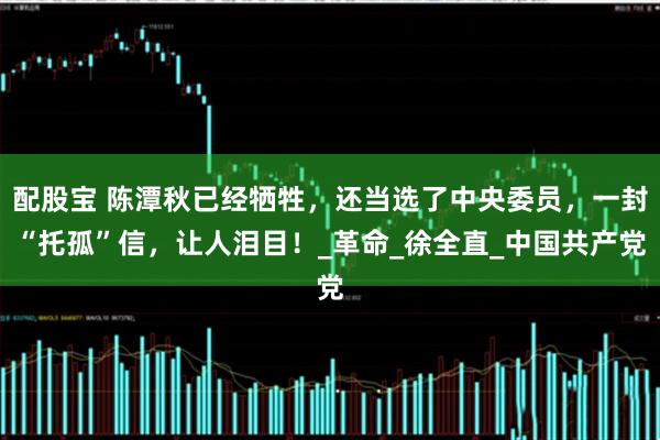 配股宝 陈潭秋已经牺牲，还当选了中央委员，一封“托孤”信，让人泪目！_革命_徐全直_中国共产党