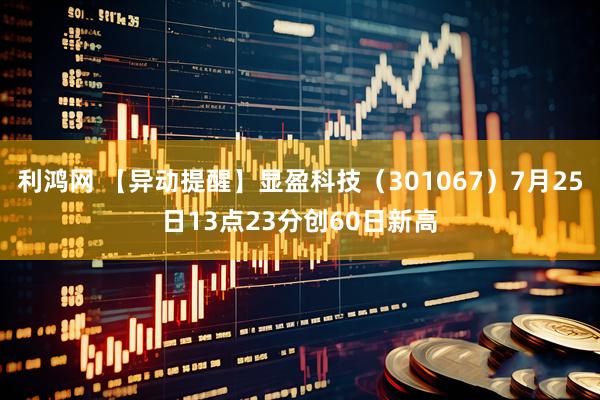 利鸿网 【异动提醒】显盈科技（301067）7月25日13点23分创60日新高
