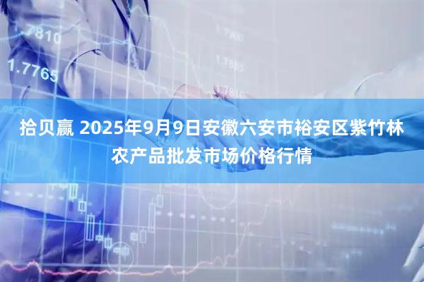 拾贝赢 2025年9月9日安徽六安市裕安区紫竹林农产品批发市场价格行情